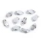 Bază cercei cu clips, 10x18 mm - Platinum (10 Bucăți)