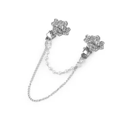 Broșă cu lanț / broșă cardigan - Cristal (1 Bucată)