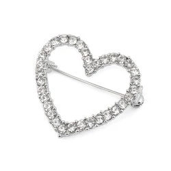 Broșă cu strasuri / broșă pentru buchetul miresei - Cristal (1 Bucată)