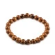 Brățară din mărgele de lemn - Maro natural (1 Bucată)