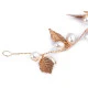 Accesoriu de păr cu perle - Auriu (1 Bucată)
