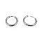 Cercei cercuri din oțel inoxidabil - Argintiu (1 Pereche)