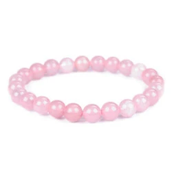 Brăţară cu mărgele minerale cuart roz - Roz quartz (1 Bucată)