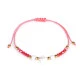 Brățară shamballa cu mărgele din sticlă - Roșu (1 Bucată)