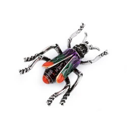 Broșă gândac - Verde (1 Bucată)