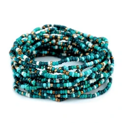 Brățări elastice,  set 12 buc - Verde smarald (1 Set)