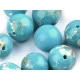 Jasper albastru oceanic mineral sintetic ø8 mm - Turcoaz (12 Bucăți)