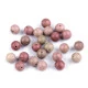 Mărgele din pietre naturale rodonit, ø8 mm - Roz (10 Bucăți)