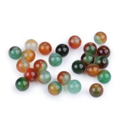Mărgele din agat multicolor sintetic, ø8 mm - Agat multicolor (10 Bucăți)