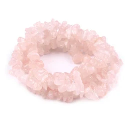 Mărgele chipsuri cuarț roz, șirag 90 cm - Roz quartz (1 Șir)