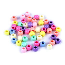 Mărgele plastic cu gaură mare, mix pastel, 8x10 mm - Mix (50 Bucăți)