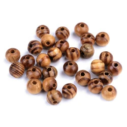 Mărgele din lemn strip, ø8 mm - Pin (10 Grame)