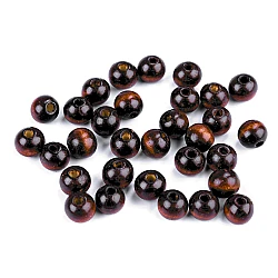 Mărgele din lemn, ø10 mm - Maro închis (20 Grame)