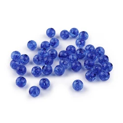 Mărgele de plastic, ø8 mm - Albastru regal (30 Grame)