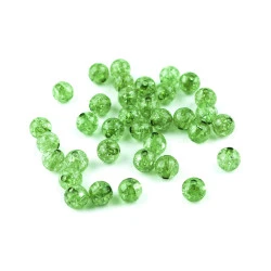 Mărgele de plastic, ø8 mm - Verde (30 Grame)