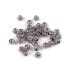 Mărgele de plastic, ø8 mm - Gri neutral (500 Grame)