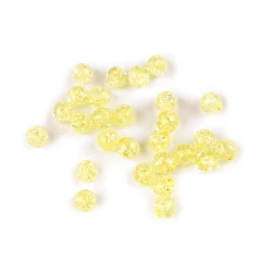 Mărgele de plastic, ø8 mm - Galben (500 Grame)