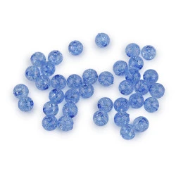 Mărgele de plastic, ø8 mm - Albastru deschis (30 Grame)