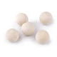 Bile din lemn fără găuri ø25 mm - Natural deschis (25 Bucăți)