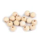 Mărgele din lemn nelăcuite ø14 mm - Natural deschis (40 Bucăți)