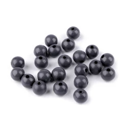 Margele de lemn ø13 a 14 mm - Gri (20 Grame)