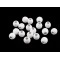 Margele de lemn ø13 a 14 mm - Alb (20 Grame)