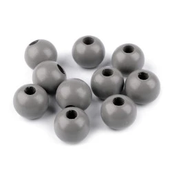 Margele de lemn ø25 mm - Gri deschis (10 Bucăți)