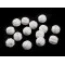 Mărgele de porțelan canelate ø13 mm - Alb (30 Grame)