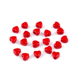 Mărgele din plastic 8 mm - Roșu (5 Grame)