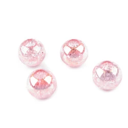 Mărgele din plastic cu efect ab ø20 mm - Roz foarte deschis (4 Bucăți)