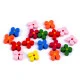 Mărgele din lemn / ornamente florale ø15 mm - Mix (5 Grame)