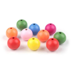 Mărgele din lemn ø30 mm culori mixte - Mix (10 Bucăți)