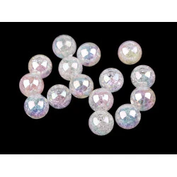Mărgele din plastic cu efect ab ø13 mm - Transparent (15 Bucăți)