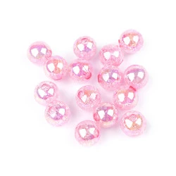 Mărgele din plastic cu efect ab ø13 mm - Roz deschis (15 Bucăți)
