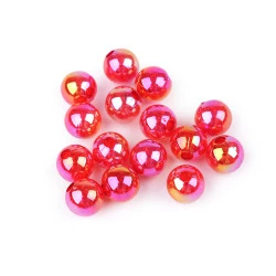 Mărgele din plastic cu efect ab ø13 mm - Roz (15 Bucăți)