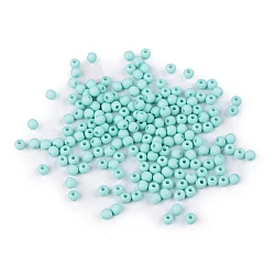 Mărgele din plastic color ø4 mm - Verde mentă (20 Grame)