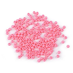 Mărgele din plastic color ø4 mm - Roz (20 Grame)