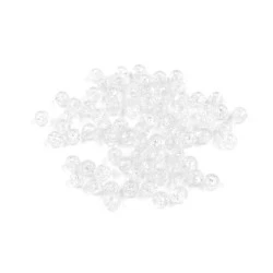 Mărgele de plastic cracked ø6 mm - Transparent (30 Grame)