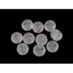 Mărgele din plastic cu orificiu mare 8x12 mm - Transparent (10 Bucăți)