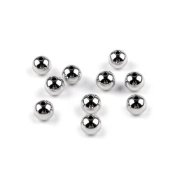 Mărgele din oțel inoxidabil ø8 mm - Platinum (10 Bucăți)