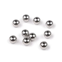 Mărgele din oțel inoxidabil ø10 mm - Platinum (10 Bucăți)