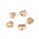 Mărgele metalice inimă 10x12 mm - Auriu deschis (5 Bucăți)