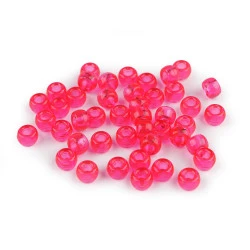 Mărgele din plastic cu gaură mare 9x6 mm - Roz coral (20 Grame)