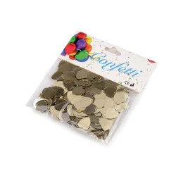 Confetti inimioare - pentru petrecere, nuntă, sărbătoare - Auriu deschis (1 Sac)