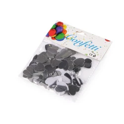 Confetti inimioare - pentru petrecere, nuntă, sărbătoare - Argintiu (1 Sac)
