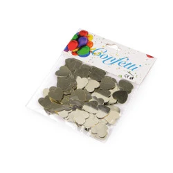 Confetti inimioare - pentru petrecere, nuntă, sărbătoare - Auriu deschis (1 Sac)