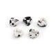 Mărgele/componente din porțelan pentru realizarea ornamentelor și pandantivelor - Alb-negru (5 Bucăți)