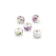 Mărgele de porțelan cu flori ø10 mm - Violet (30 Bucăți) Mărgele de porțelan cu flori ø10 mm - Violet (30 Bucăți)