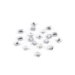 Strasuri hotfix pătrate 4x4 mm - Cristal (2 Grame)