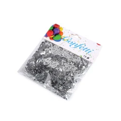 Confetti numere 30; 40; 50; 60 - pentru petreceri, sărbători de zile de naștere - Argintiu (1 Sac)